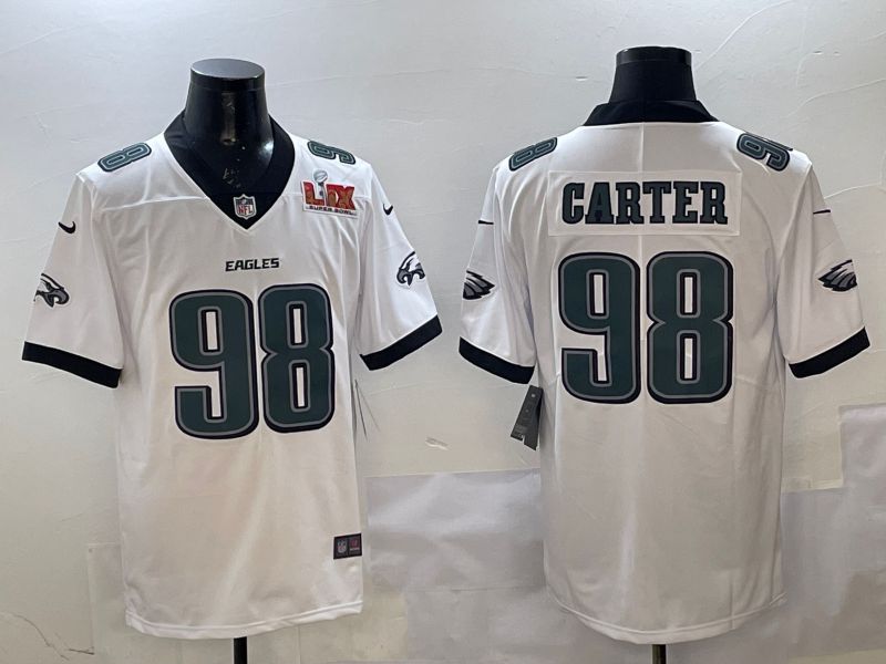 Men Philadelphia Eagles #98 Carter White Second generation Nike 2025 Limited NFL Jersey style 2->philadelphia eagles->NFL Jersey